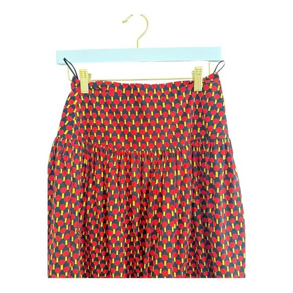 LA DoubleJ Red and Black Patterned Maxi Skirt - Picture 4 of 5